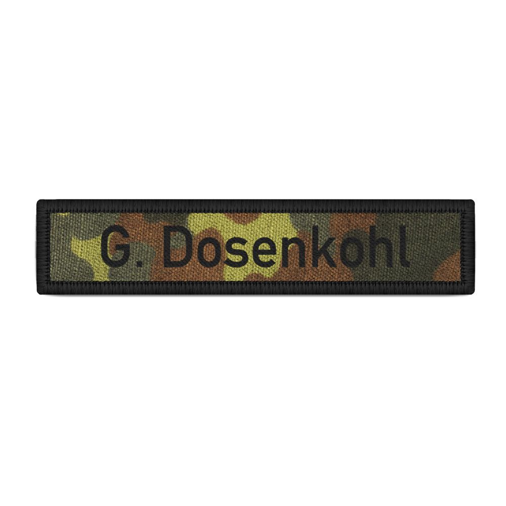 Namenspatch 12,5x2,5cm G.Dosenkohl Gefeiter Bundeswehr Otto Max Mustermann#47242
