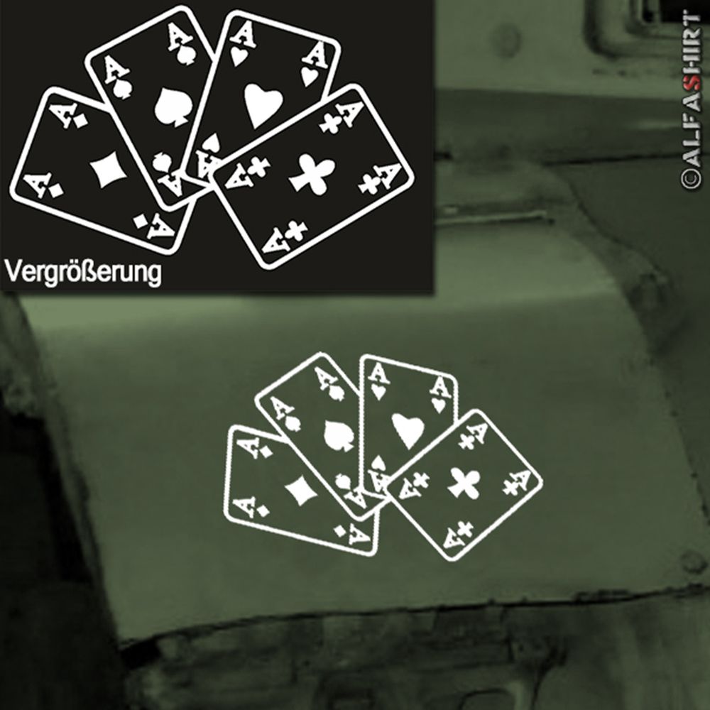 4 Aces Poker 4 of a Kind Card Game Gambling Stickers 15x10cm # A206