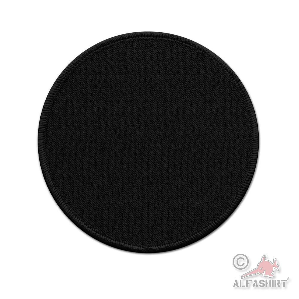 Patch Rund 90mm Schwarz Abzeichen Bundeswehr Militär Blanko #45804