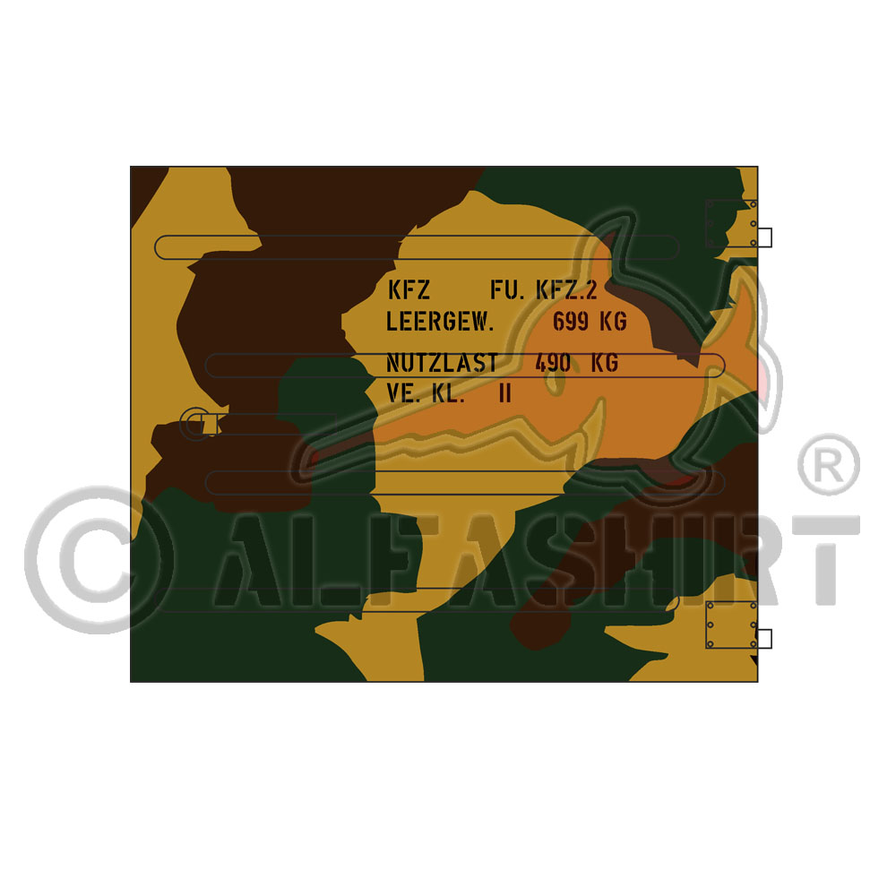 Painting template sticker lettering driver door Kübelwagen 26x13cm #A5186