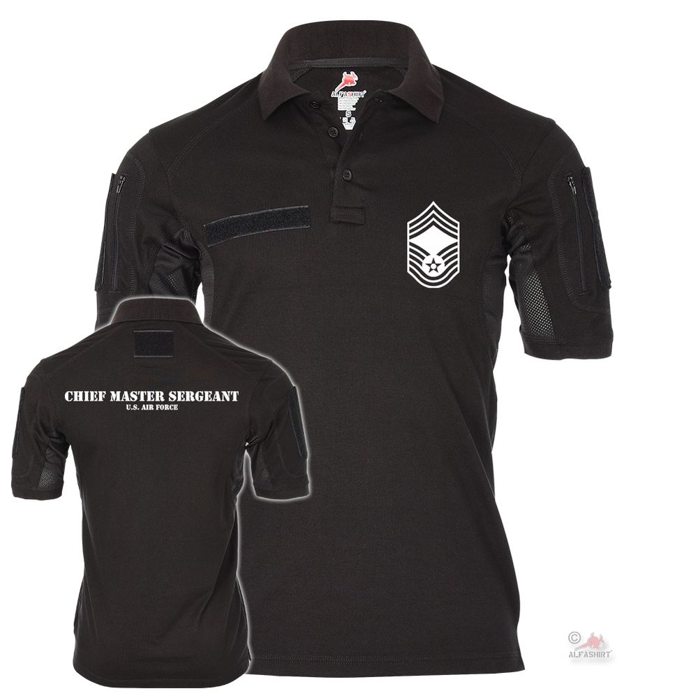 Tactical Poloshirt Alfa - Chief Master Sergeant U.S Air Force Dienst Hemd #19031