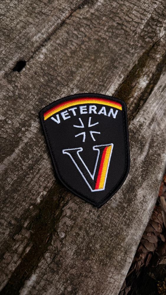 Gestickter Veteranen Patch Bundeswehr Deutschland Bw Soldat Einsatz Abzeichen 9x7cm #47615