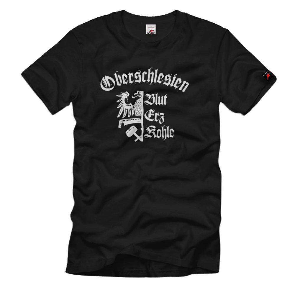 Oberschlesien Blut Erz Kohle Schlesien Schlesier Heimat Adler - T Shirt #14600