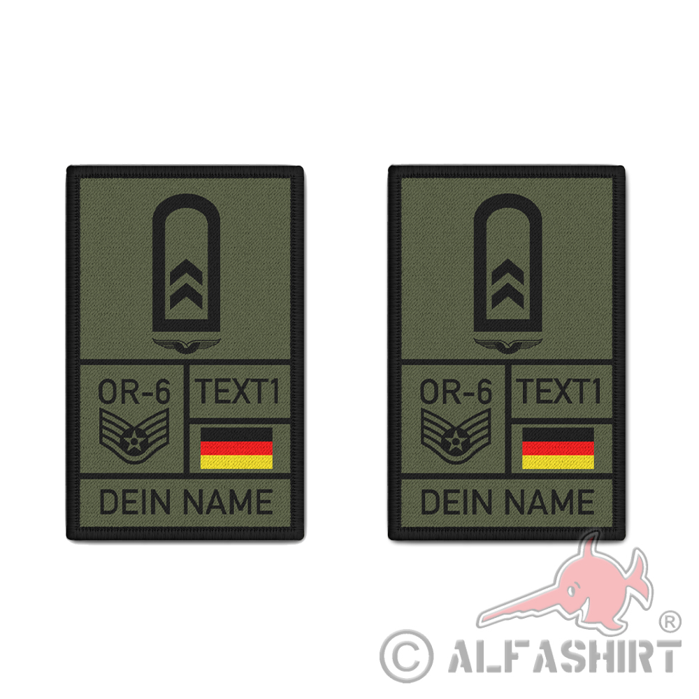 Rank Patch 9,8x6cm Oberfeldwebel Fw Bundeswehr Dienstgrad Abzeichen  #38869