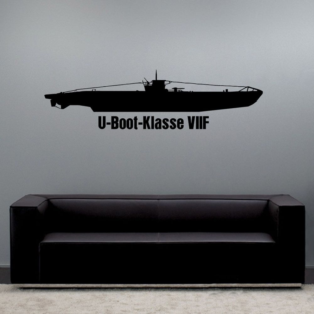 Wall decal submarine class VIIF torpedo transporter cargo torpedo base #A6212