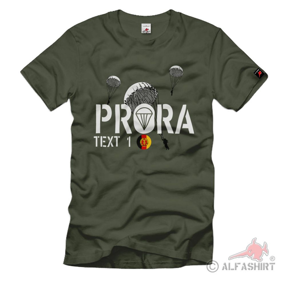 PRORA Personalisiert Luftsturmregiment 40 NVA DDR Fallschirmjäger T Shirt #39298