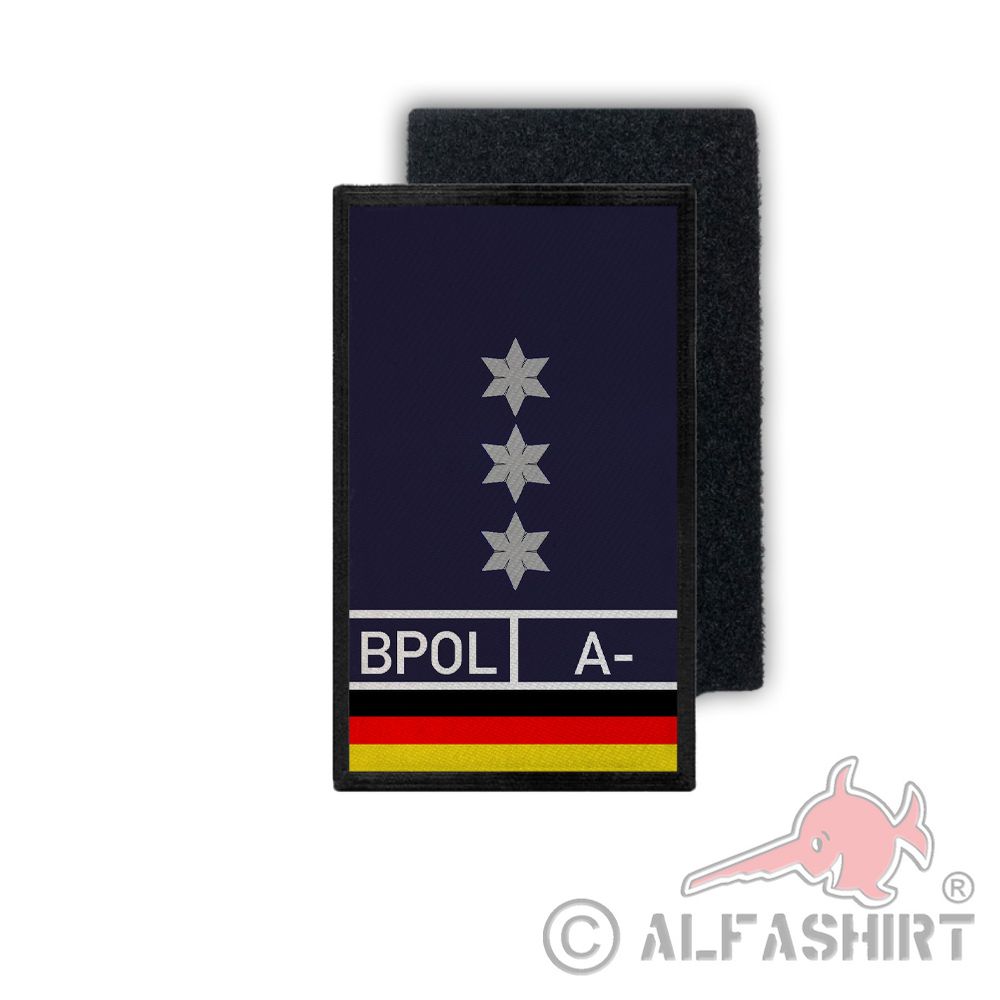 Police Chief Commissioner Federal Police Service Patch PHK PHKin Stern Blood Rank # 35427