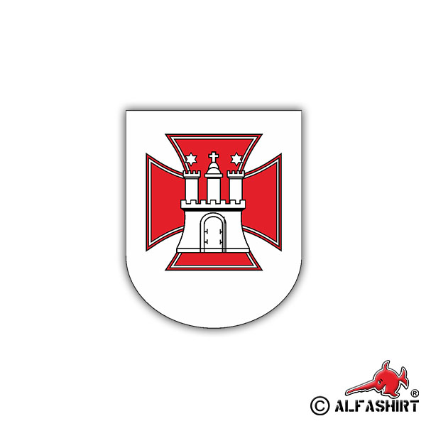 Aufkleber/Sticker VBK 10 Verteidigungsbezirkskommando Hamburg 7x6cm A1274