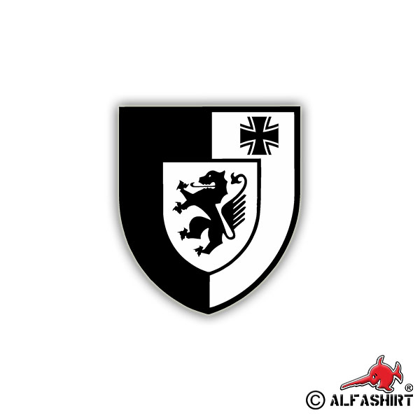 Aufkleber/Sticker Panzerbataillon 23 Wappen Abzeichen Bundeswehr 7x6cm A772