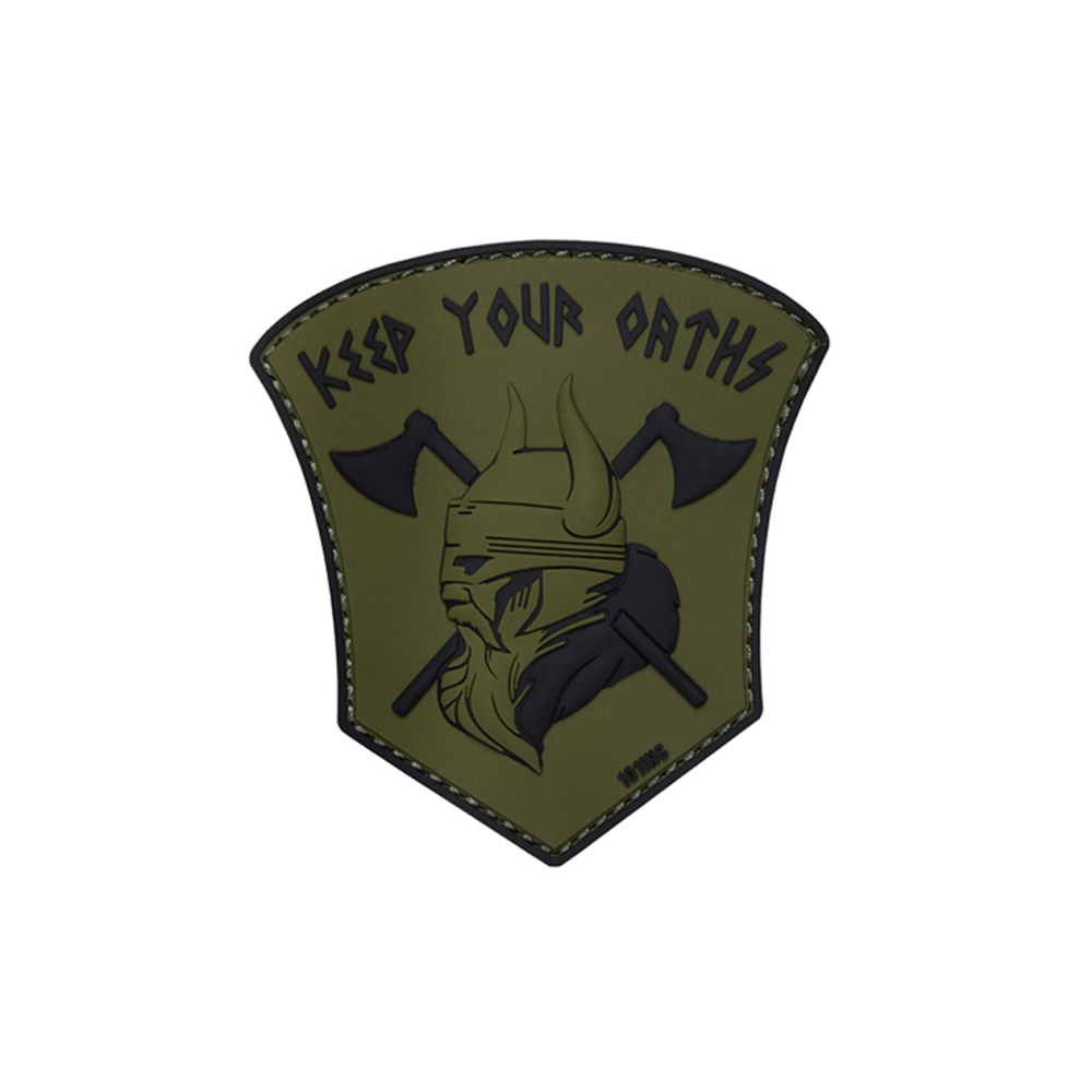 3D Rubber Keep your Oarths Patch Wikinger Krieger Germane Alfashirt 8x8cm #26917