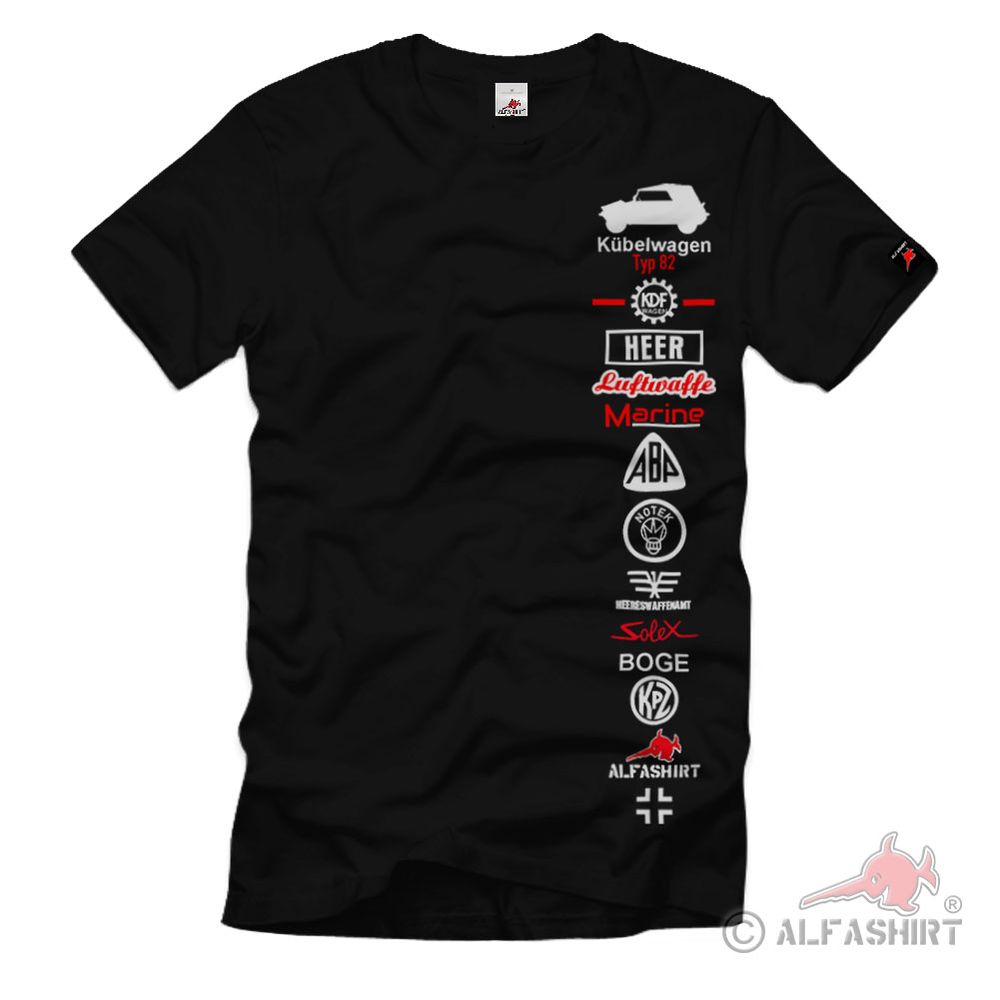 Kübelwagen Typ82 Projekt Kübel Logo Hersteller KDF-Wagen Replik T-Shirt#34742