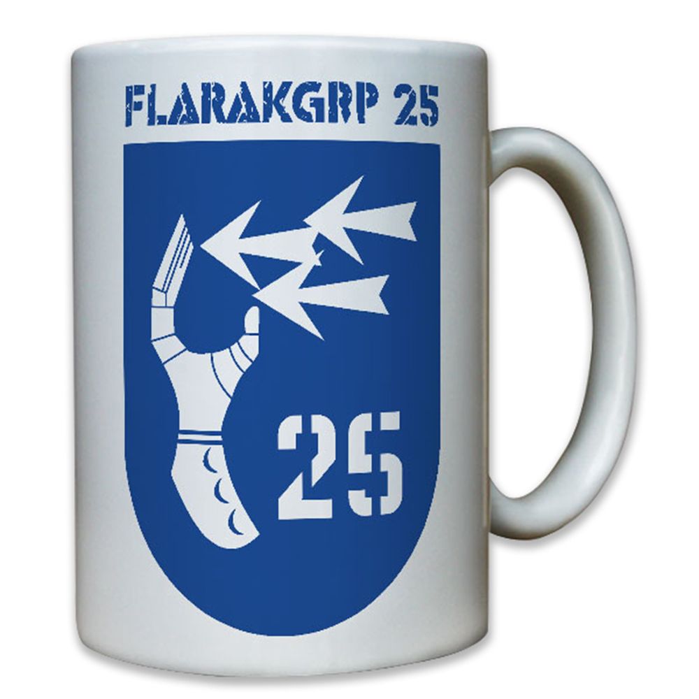 FlaRakGrp 25 Flugabwehrraketengruppe Rakete Wappen Emblem - Tasse Kaffee #8208