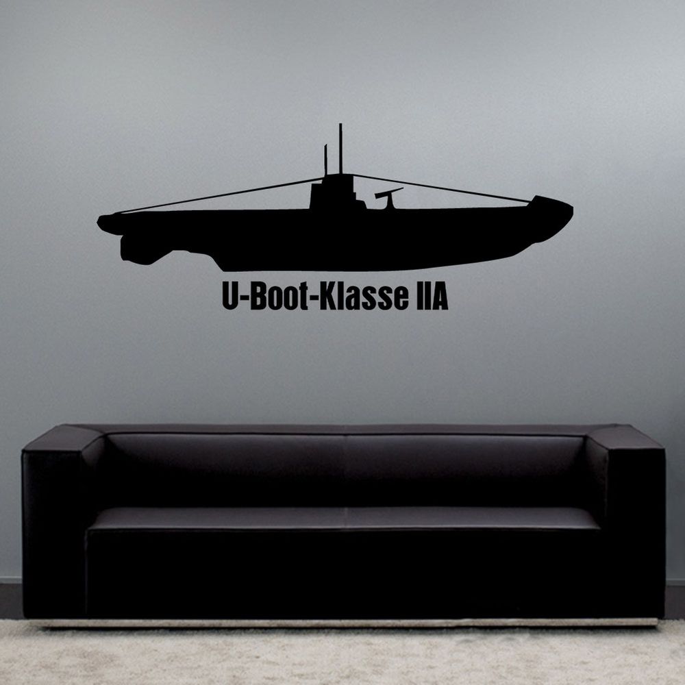 Wall decal submarine class IIA type single hull submarine Kriegsmarine North Sea # A6203