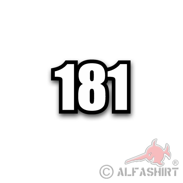 TYP 181 Zahl Nummer Sticker Aufkleber passend für VW Kübel 10x7cm#A3679
