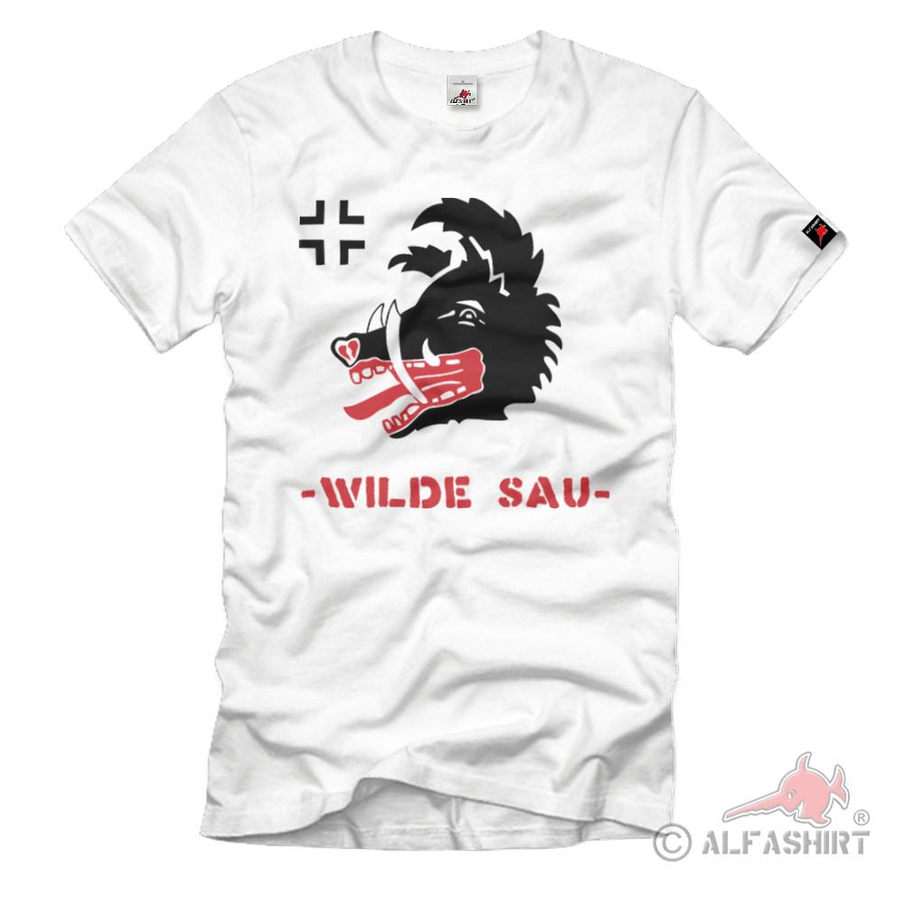Wilde Sau Luftwaffe Nachtjagdverfahren Berlin Me109 Fw190 Abzeichen T-Shirt#1886