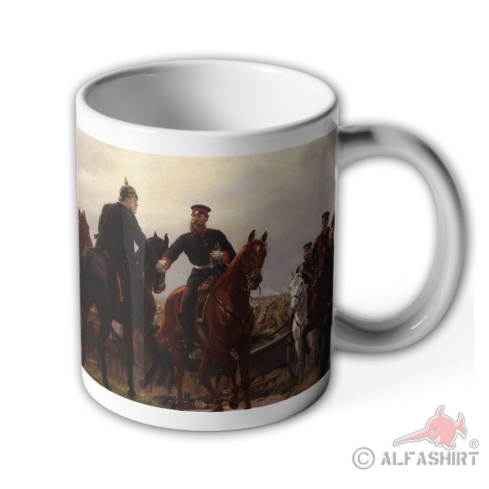 Tasse Schlacht bei Königgrätz Preußen König Wilhelm I trifft den Kronprinzen #1197