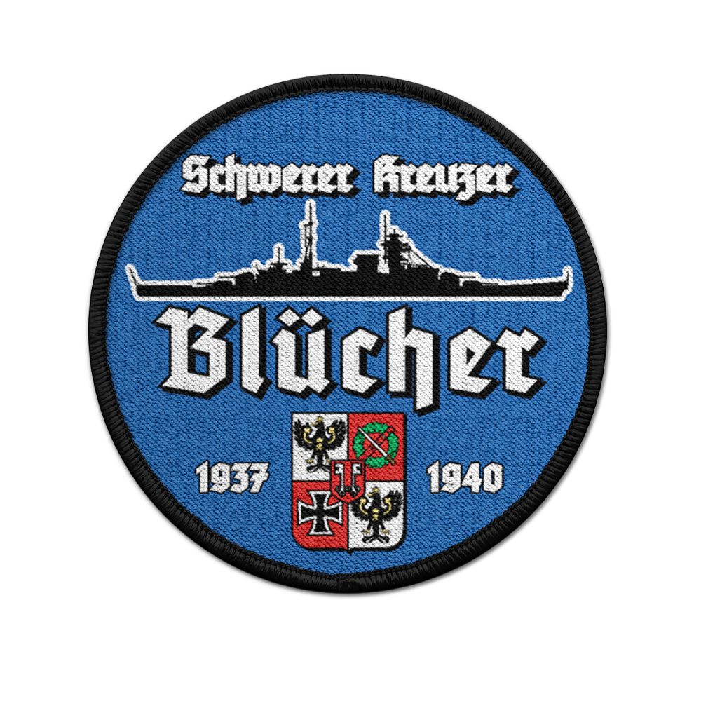 9cm Patch Heavy Cruiser Blücher Ship Navy Oslo-Fjord 1940 # 36397
