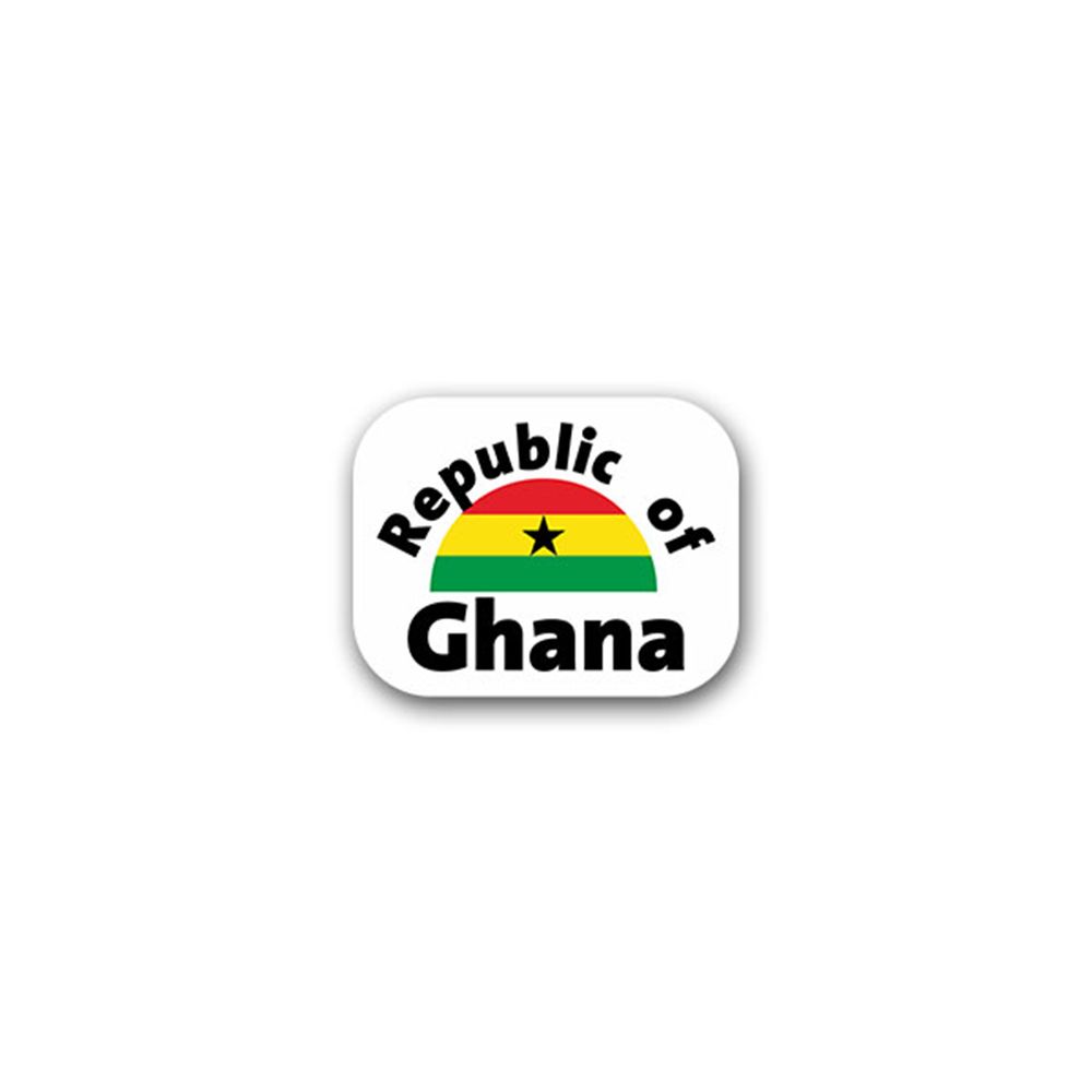 Aufkleber/Sticker Republic of Ghana Land Westafrika Freedom Justice 9x7cm A2582