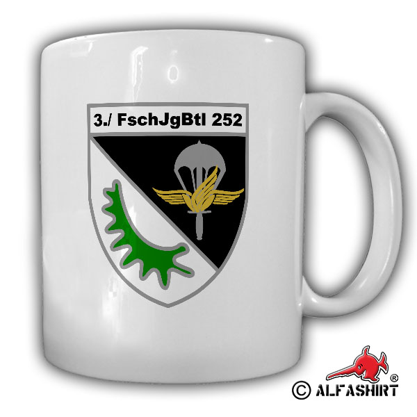 3 FschJgBtl 252 Fallschirmjägerbataillon Nagold Kompanie Wappen Tasse #16298