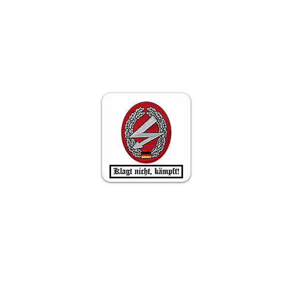 Aufkleber/Sticker Barettabzeichen Fernmelder Einsatz Führung 7x7cm A3181