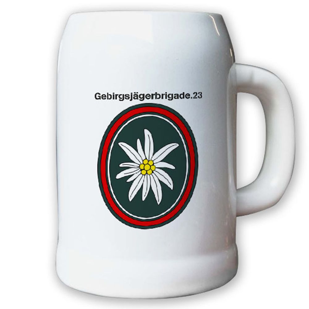 Krug / Bierkrug 0,5l -Bierkrug Gebirgsjägerbrigade 23 GebJgBrig 23 Süd #13018