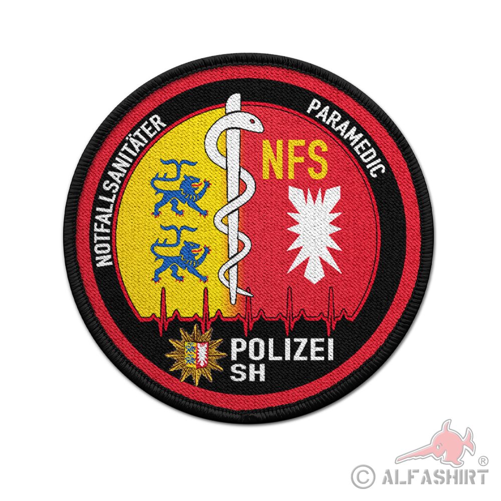 Patch Round Paramedic NFS Police Schleswig Holstein Medical Service #41849
