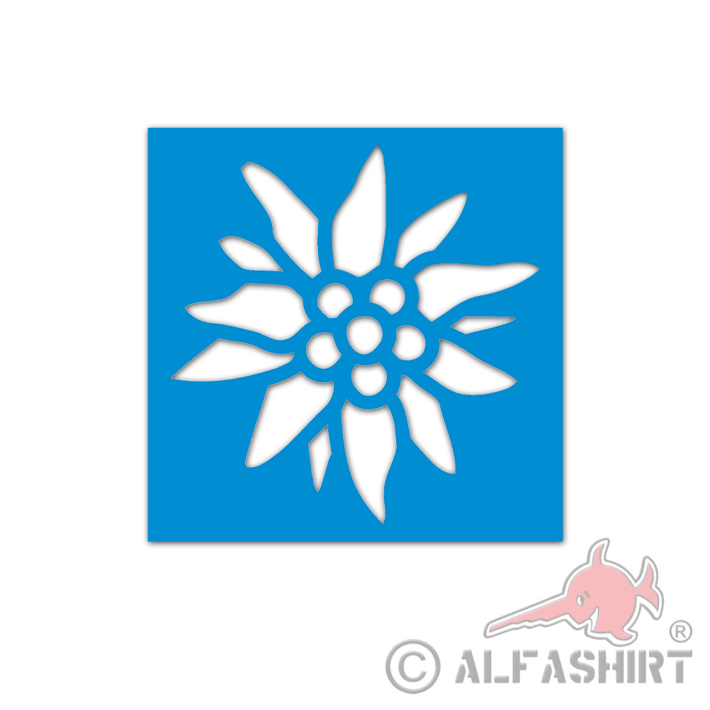 Lackierschablonen Aufkleber Edelweiss Schablone Gebirgsjäger 40x40cm #A5788