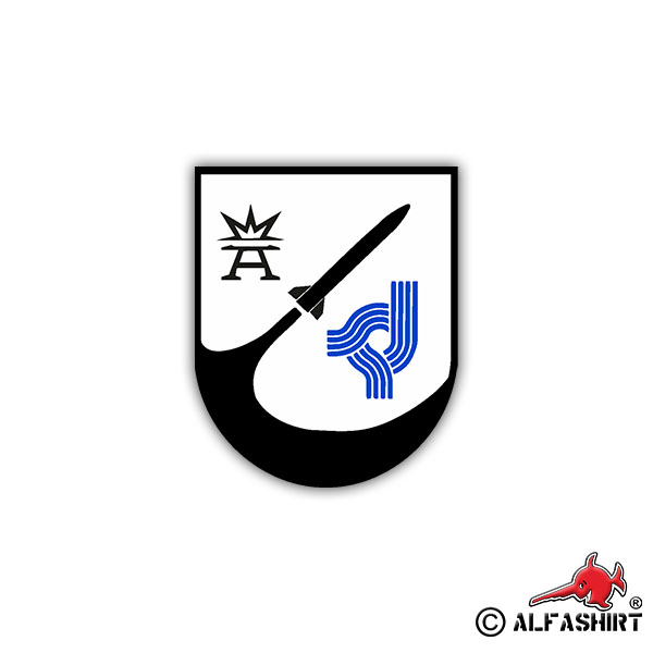 Aufkleber/Sticker 4 FlaRakGrp 21 Wappen Abzeichen Flak BW Rakete 7x6cm A1169