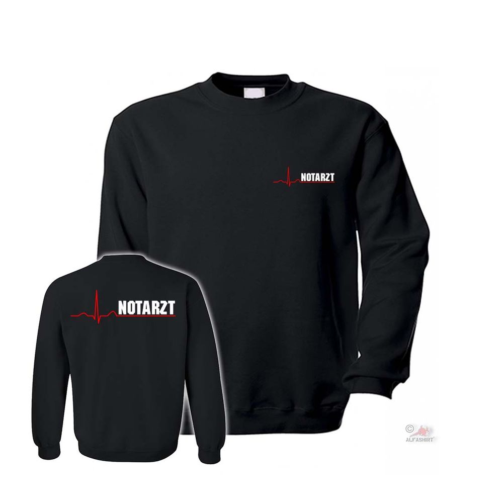 Pullover Notarzt EKG Einsatz Lebensretter Dienst Sani Beruf Rettung Pulli #41046