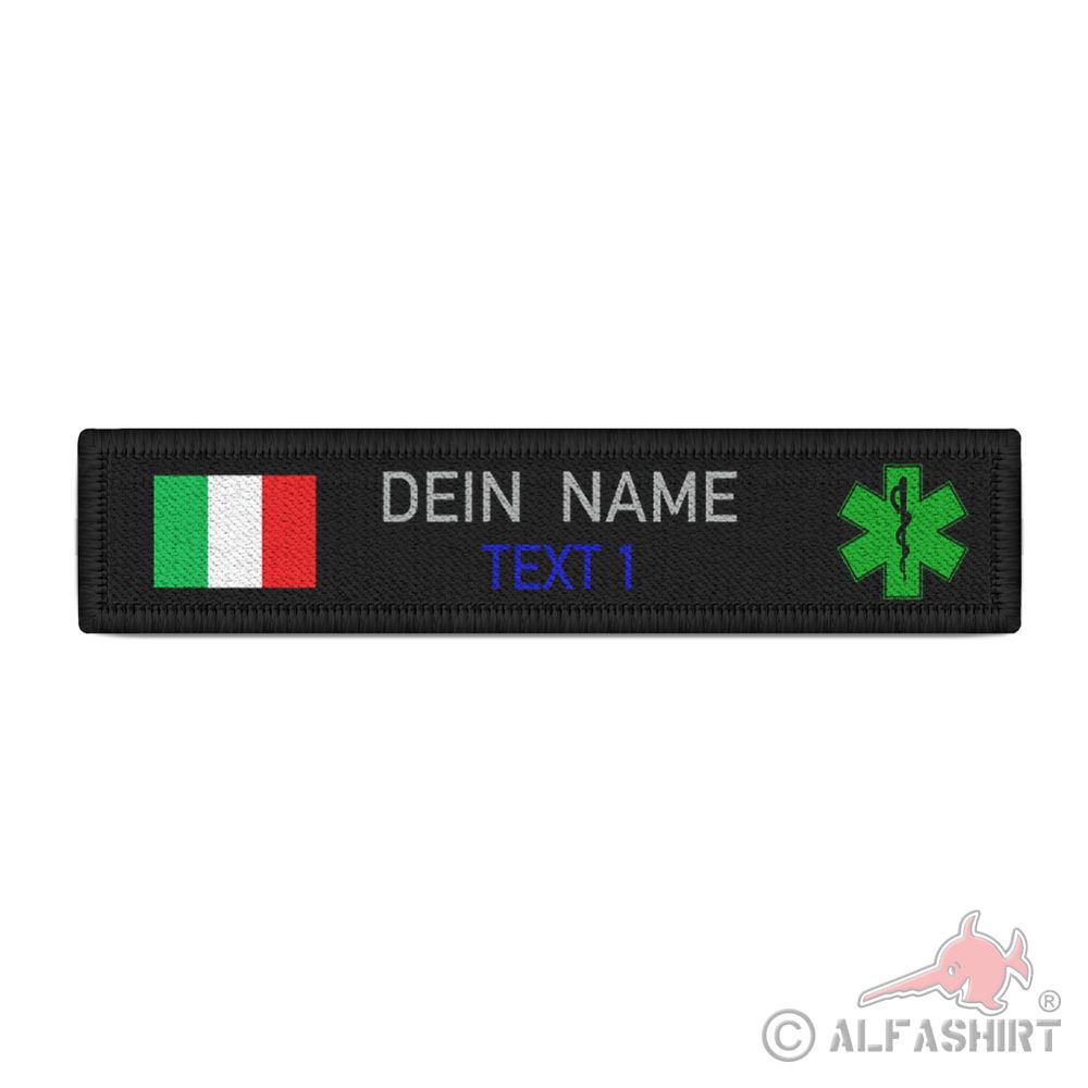 Namen-Schild Wunschtext Patch Italien Emergenza infanzia Vigili del 118 #41102
