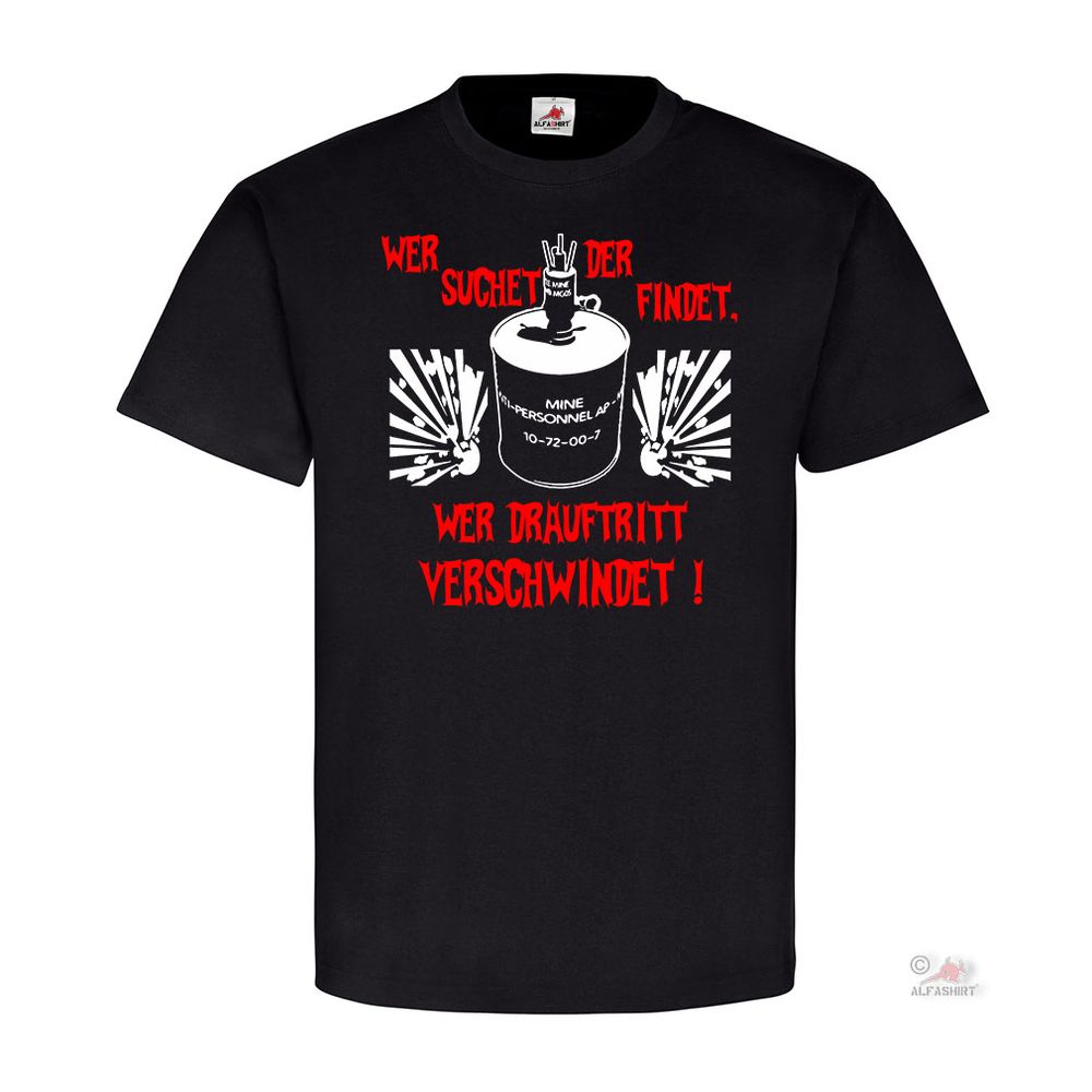 Who seeks who finds whoever steps on it disappears BW Fun Humor - T Shirt # 18558