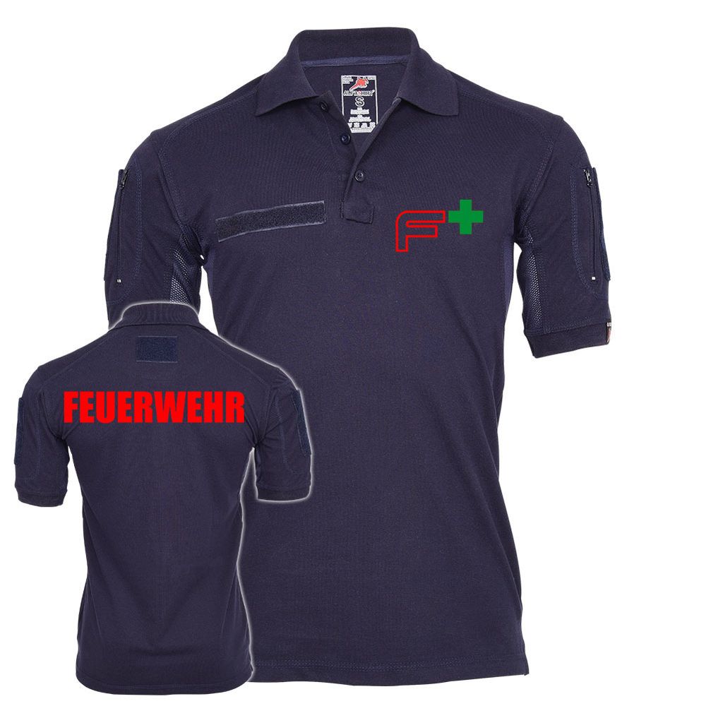 Tactical Polo Feuerwehr Einsatz F Logo Mann Freiwillife Polo-Hemd-Shirt 24363