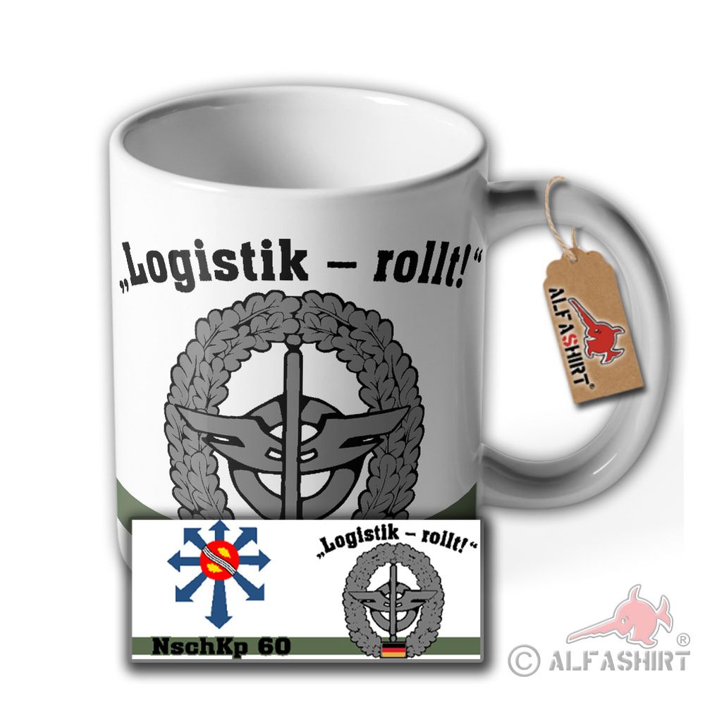 Tasse - Barettabezeichen Nachschubtruppe Nsch Kp 60 Fuldatal Fritz Erler #37768