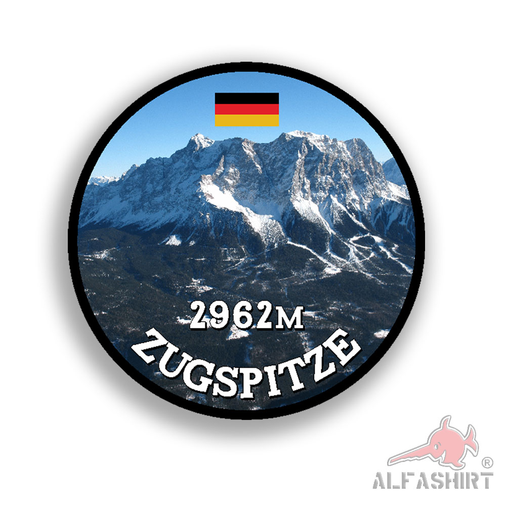 Sticker Zugspitze highest mountain peak in Germany home 7x7cm # A2345