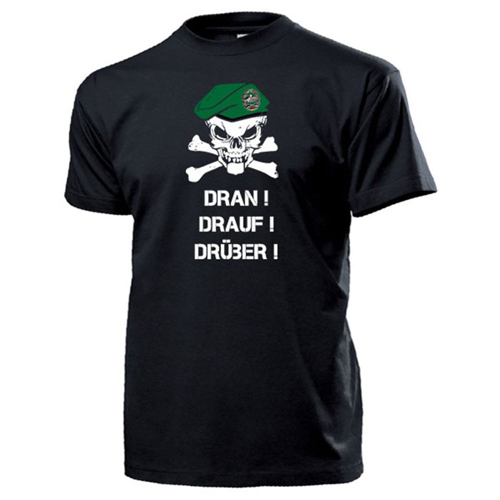 Panzergrenadier BW Barett Bundeswehr Grenadier DRAN DRAUF DRÜBER  T Shirt #14318