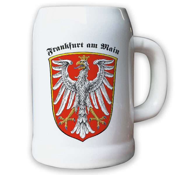 Krug / Bierkrug 0,5l - Frankfurt am Main Stadtwappen Hessen #9452