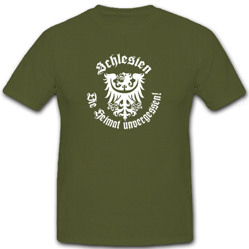 Schlesien unvergessen Adler Preußen Breslau Oberschlesien - T Shirt #6529