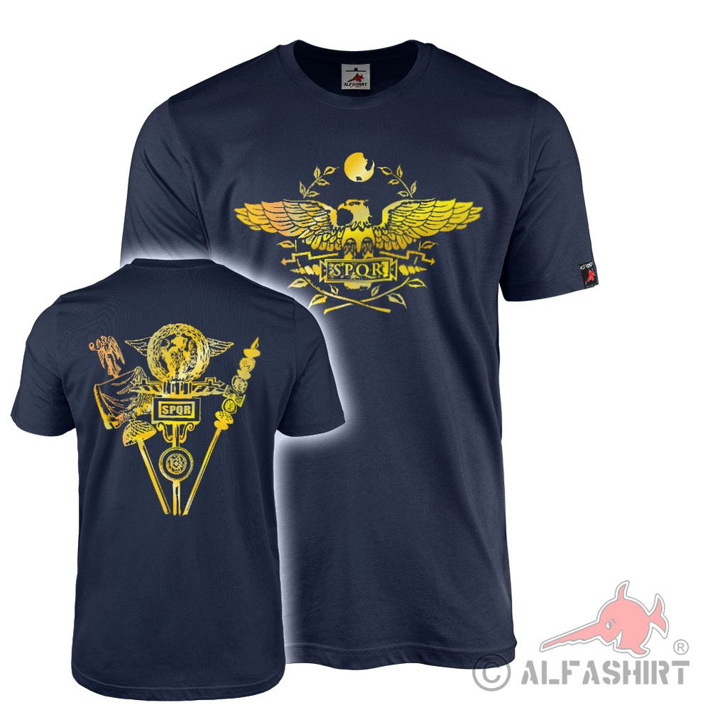 Senatus Populusque Romanus Standard Rome Roman Banner Eagle T Shirt # 16940