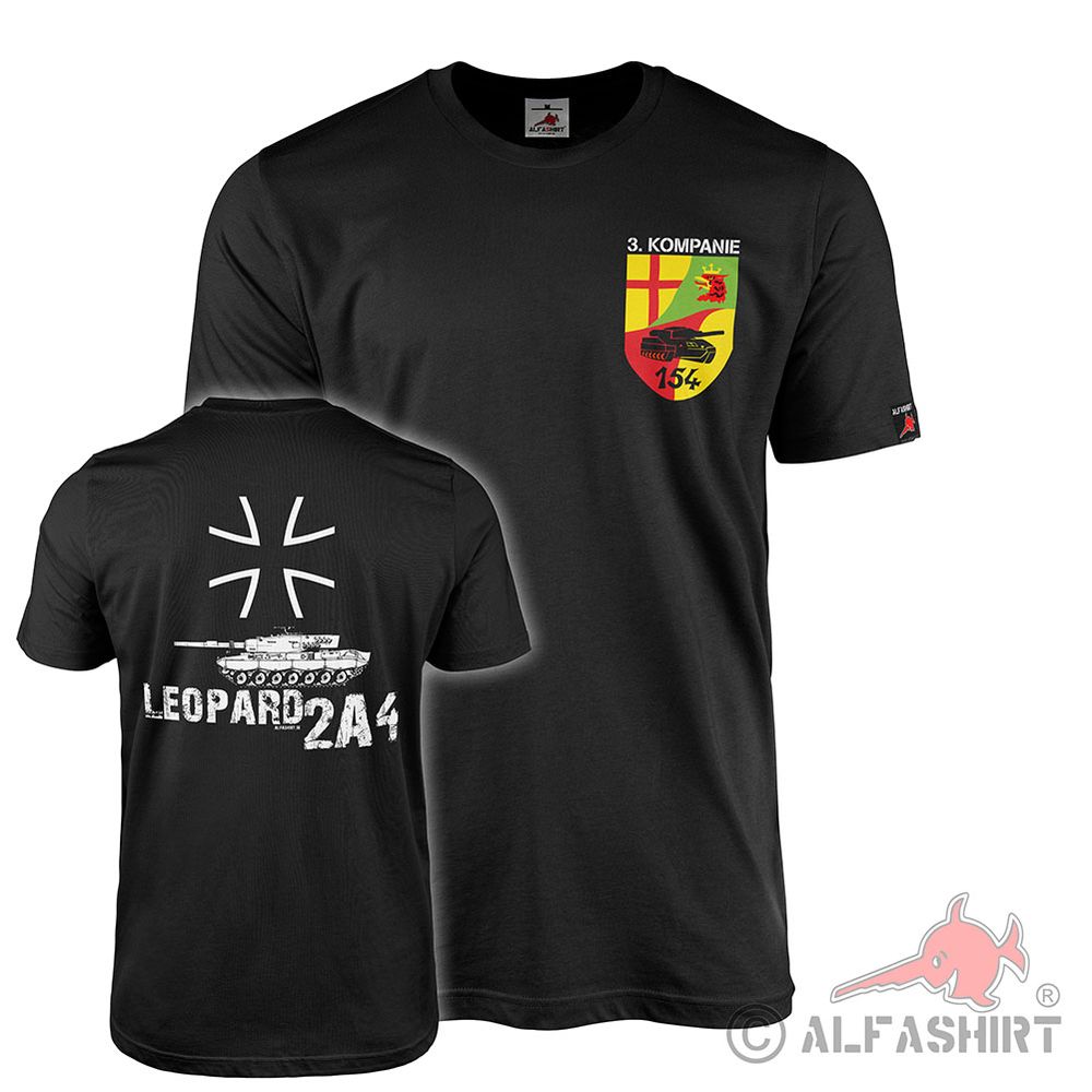 3 PzBtl 154 Kompanie Leopard Bundeswehr Westerburg T-Shirt#44072