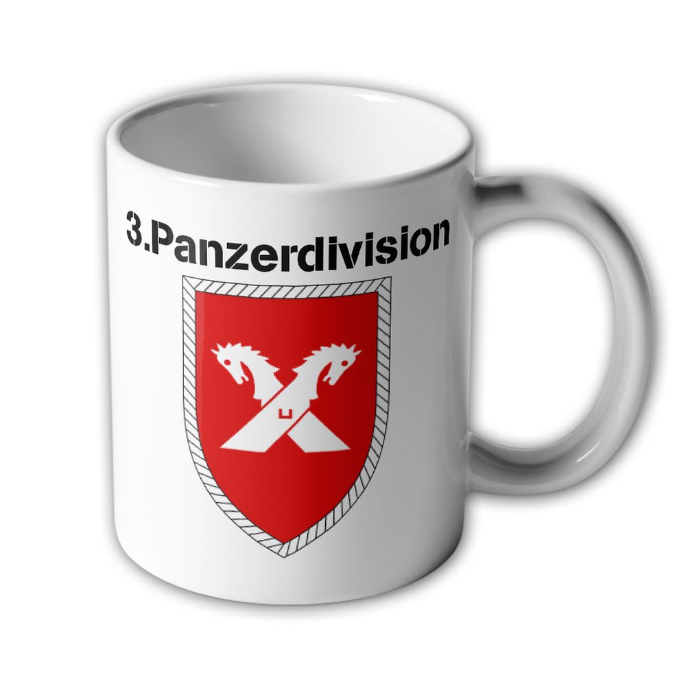 Tasse 3. Panzerdivision Bundeswehr PzDiv Wappen Verbandsabzeichen Einheit #12940