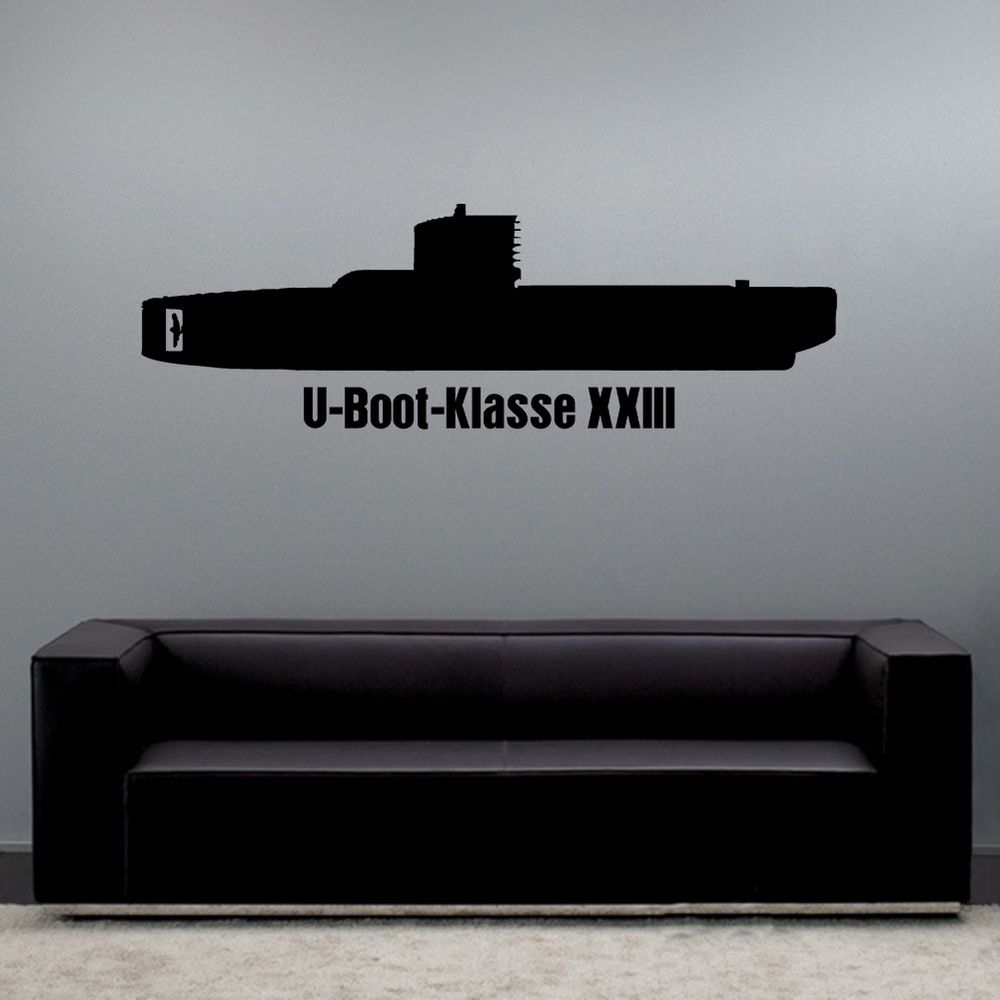 Wall decal submarine class XXIII coastal submarine German Navy #A6223