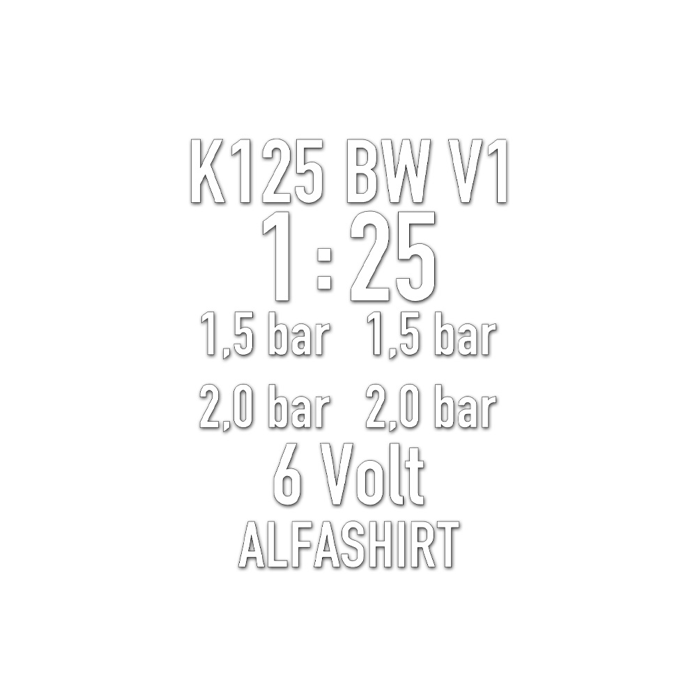 V1 K125 BW SET Motorrad Bundeswehr Aufkleber Reifendruck Volt 10x7cm #A7450