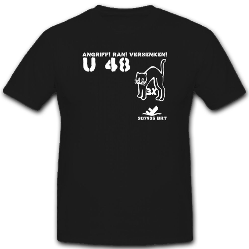 Uboot 48 U48 Militär Marine Untersee Schlachtschiff Unterseeboot T Shirt #3250