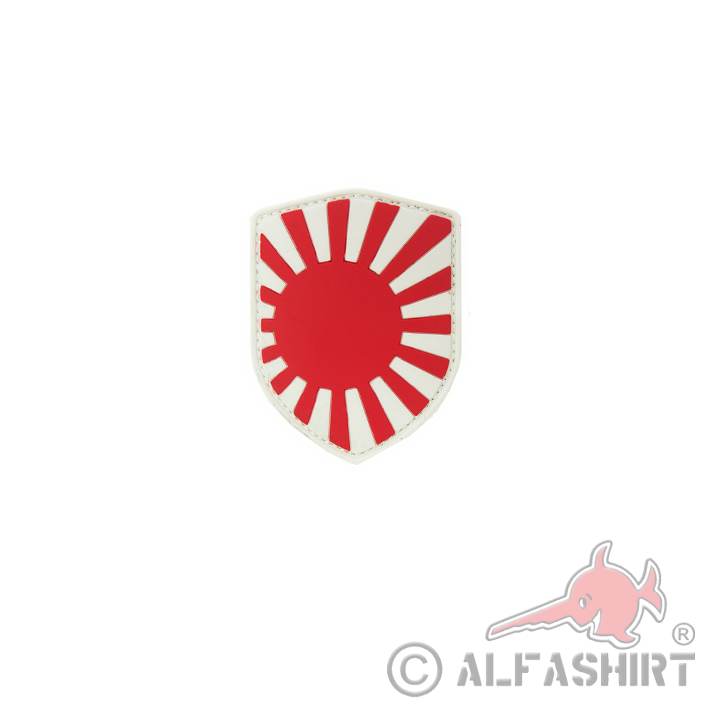 3D Rubber Japanischer Krieger Patch Japan Kampfflieger Alfashirt 6  x 8 cm#26921