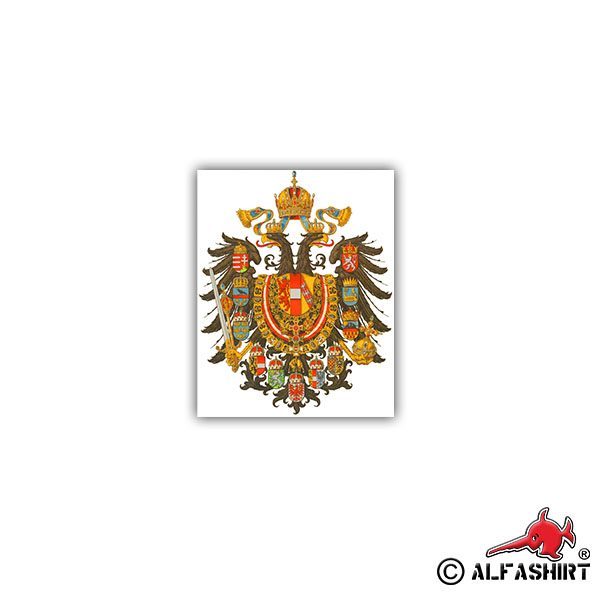 Aufkleber/Sticker Kaisertum Österreich Wappen Abzeichen Emblem 7x5cm A1690