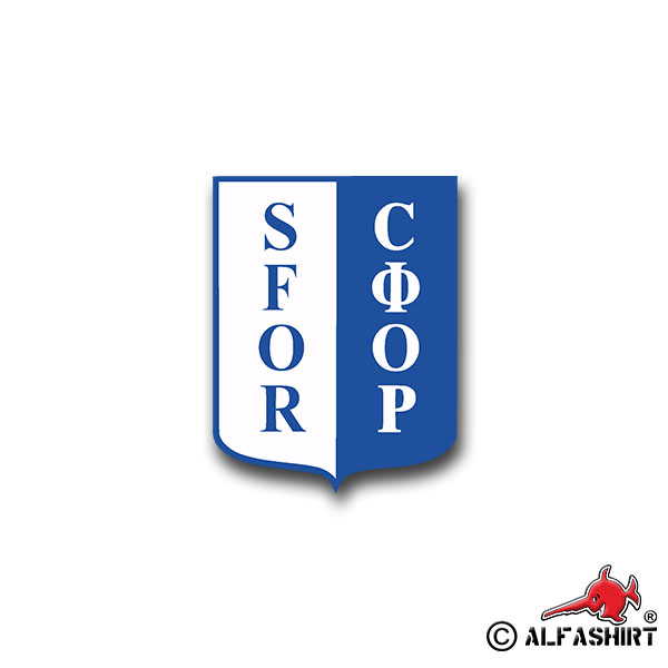 Sticker SFOR Stabilization Force NATO Crest Badge 5x7cm A893