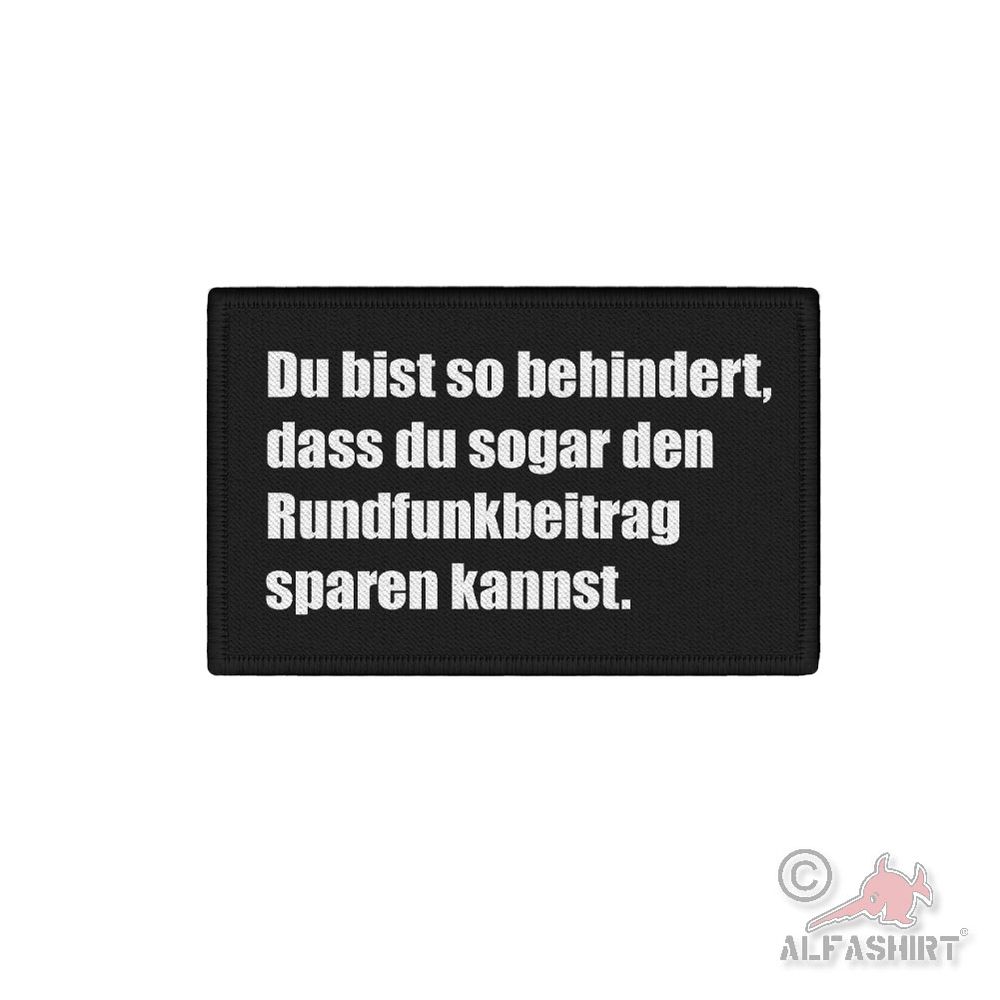 Patch 7,5x4,5cm Humor behindert barrierefrei Rundfunk Beitrag TV #45305