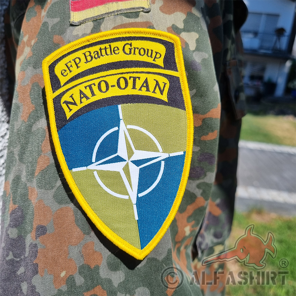 Patch eFP Battle Group Nato Litauen Bundeswehr Rotation Lithuania 12x8cm #40205