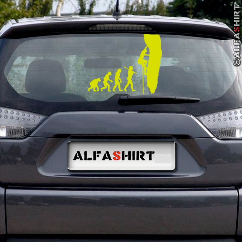 Aufkleber Klettern EVO Evolution Sport Gebirge Freestyle Alpen 45x35cm #A258