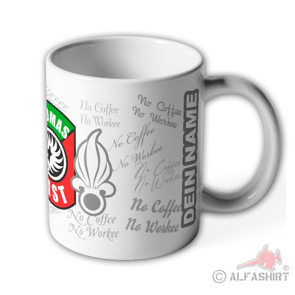 Tasse Thomas Gast Supporter Tasse mit deinem Namen no coffee no workee #38556